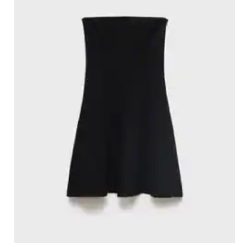 Mango Classic Black Strapless Dress